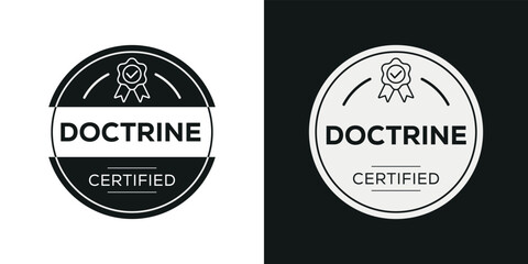 Creative (Doctrine) Certified badge, vector illustration.