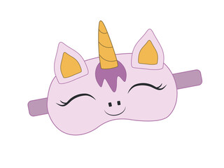 Cute sleep mask on white background