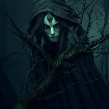 Hag Witch in Dark Woods Concept Art