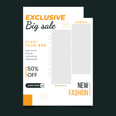 Fashion sale Instagram post and social media banner template