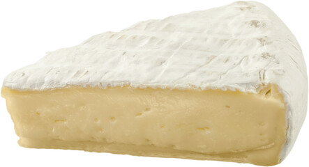 Slice of Camembert Cheese - Isolated
