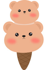 ice cream bear clipart