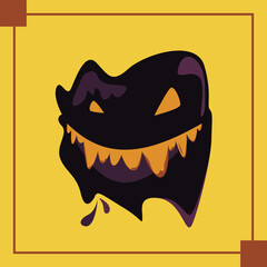 Spooky halloween icon shapeless vector illustration, perfect for Halloween season whether graphic design or on print media