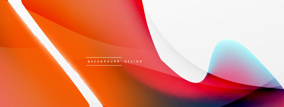 Fluid color abstract background. Liquid gradients, wave pattern. Trendy techno business template for wallpaper, banner, background or landing