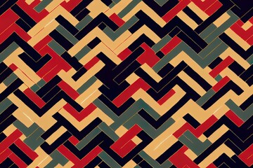 Colorful ikat pattern in vintage style. Elegant ethnic background. Hand drawn oriental art. Seamless geometric vintage texture.