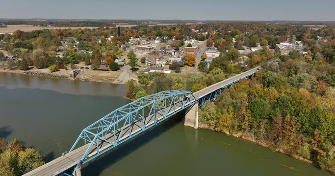 Over the Bridge going into Livermore Kentucky 