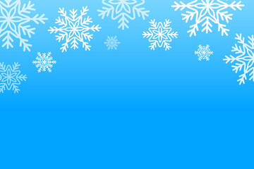 Fototapeta na wymiar Christmas snowflake decoration. Winter background with snowflakes and snow, design elements illustration.