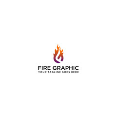 Letter FG fire vector logo design