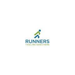 R , RR letter run logo design