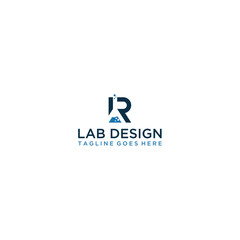 Letter R lab logo design