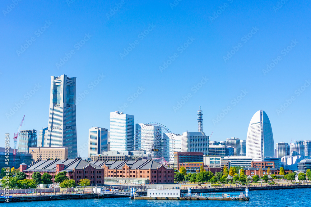 Poster 神奈川県横浜市西区みなとみらいの都市風景