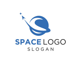 Logo about Space Planet on white background. created using the CorelDraw application.