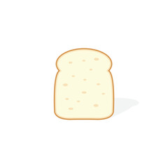 White bread isolated vector graphics