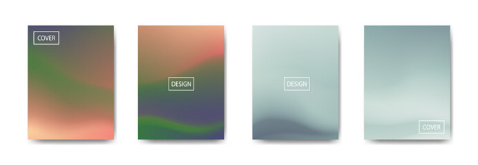 set of abstract background with beautiful gradation color, colorful background for poster flyer banner backdrop.vertical banner.cool fluid background vector illustration