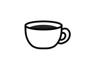 マグカップに入ったブラックコーヒーのイラスト素材