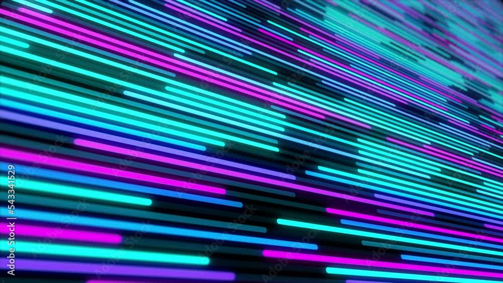 Poster abstract background. blue wave digital colourful loop . 3d rendering pattern with blinds effect . ab