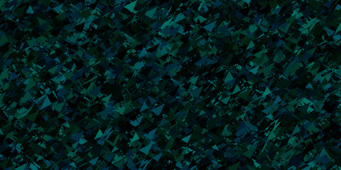 Dark green vector background with polygonal forms.