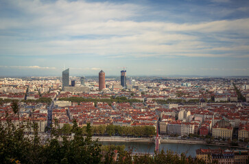 Fototapeta na wymiar Lyon, panorama sur la ville