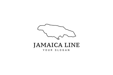 Jamaica Line Logo Design Template, Vintage Style