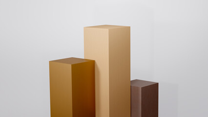 Minimal podium for Cosmetic background product stand presentation 3d rendering