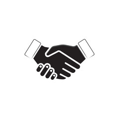 Handshake Friendship Partnership Minimalist Flat Line Outline Stroke Icon Pictogram Symbol