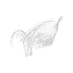 Isolated water splash effect on transparent background
