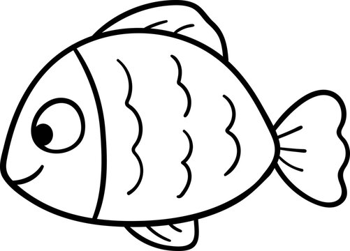 Cartoon Fish Outline Images – Browse 55,673 Stock Photos, Vectors