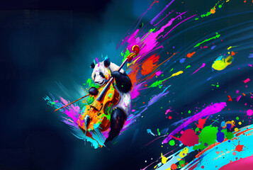 Panda Playing Cello