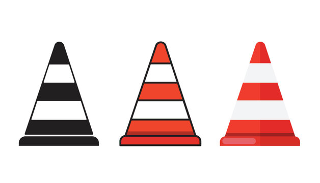traffic cone icon vector illustration