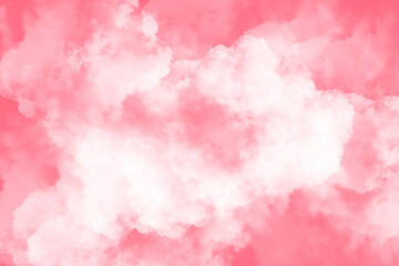 White Cloud Texture with Pink sky Background
