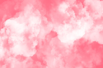White Cloud Texture with Pink sky Background
