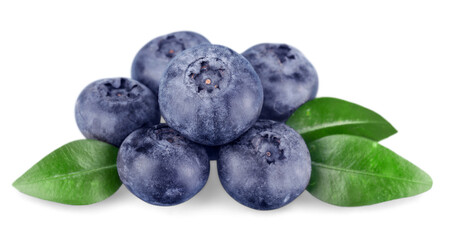 Natural fresh sweet blueberry with leaf