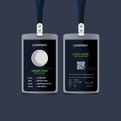 Corporate ID Card Design, Simple and Clean id card Design Template.