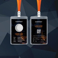 Corporate ID Card Design, Simple and Clean id card Design Template.