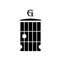 basic guitar, chords guitar, icon. templete, symbol, logo, flat, black