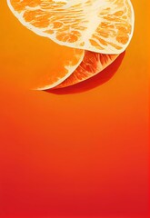 Vertical of an abstract orange slices on an orange background