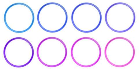 set of circle neon icon frame, glowing cirlce frame frame of icons