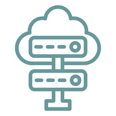 Cloud Server Icon Style