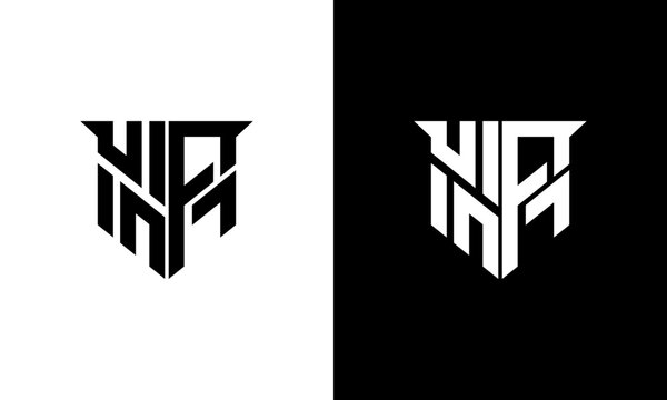 letter ha abstract logo design