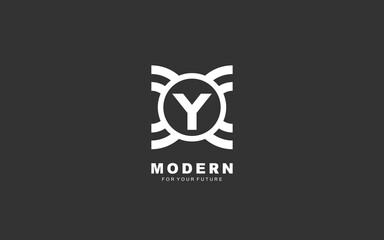 Y letter logo abstract for identity company. Alphabet template vector illustration for your brand.