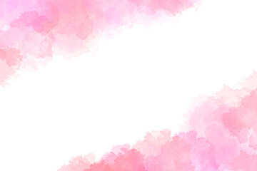 ピンクの水彩タッチの背景素材　アブストラクト
