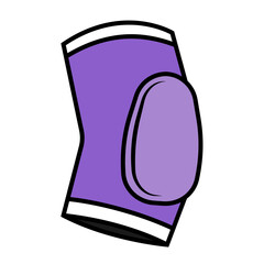 Elbow pad pictogram vector illustration.