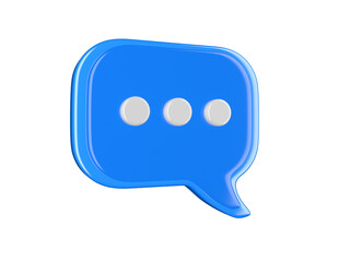 Fototapeta premium Chat message notification icon isolated cutout
