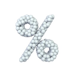 Snowball Themed Font  Themed Font  Percent Sign