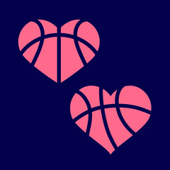 Heart Basketball Illustration - Vector