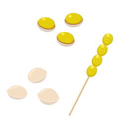 銀杏（ぎんなん）のイラスト