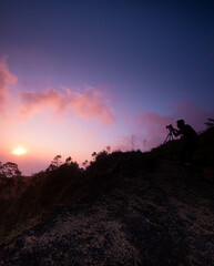 Landscape view during morning, sunrise mountain at Genting Highlands, PahangBackground for...