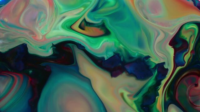 Slow Motion Macro Abstract Pattern Artistic Concept Color Surface Moving Surface Liquid Paint Splashing Art Design Texture