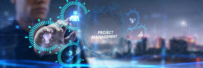 Project management concept. Business, Technology, Internet and network concept.