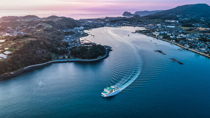 港　空撮　口之津
